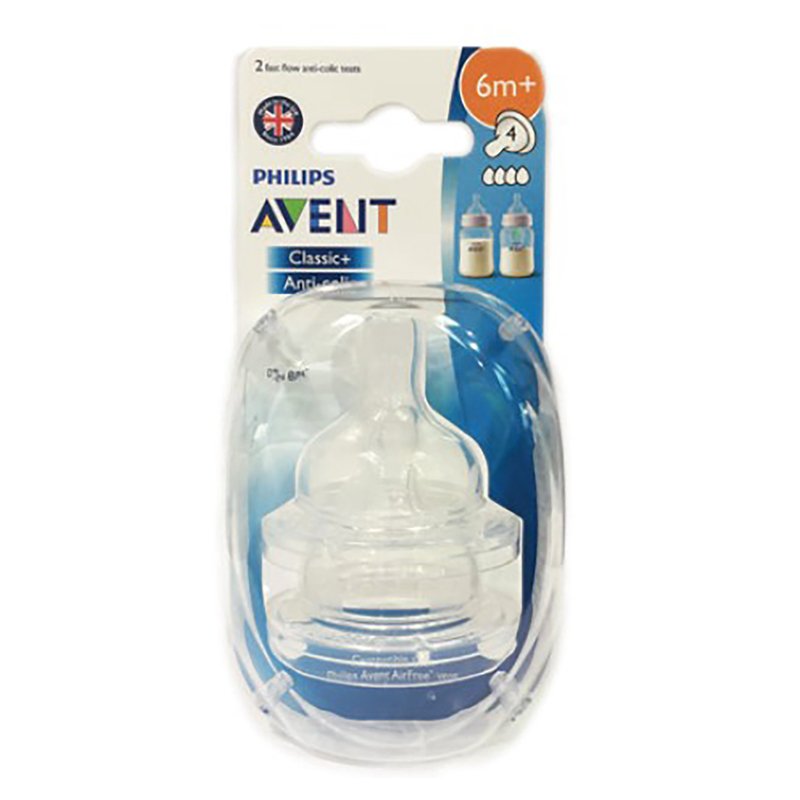 Avent Classic Fast Flow Twin Pack Teats 6 Months