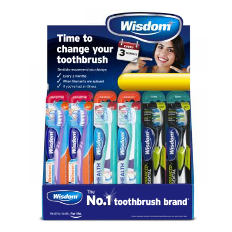 Wisdom Change Your Toothbrush 32pc CDU