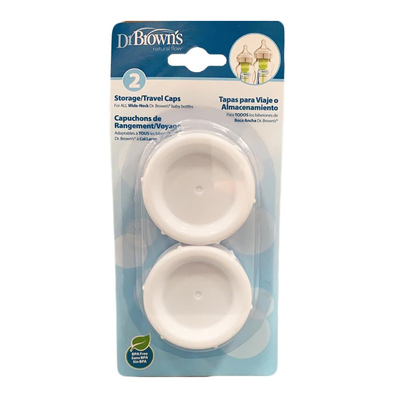 Dr Browns Storage Travel Caps Twin Pack