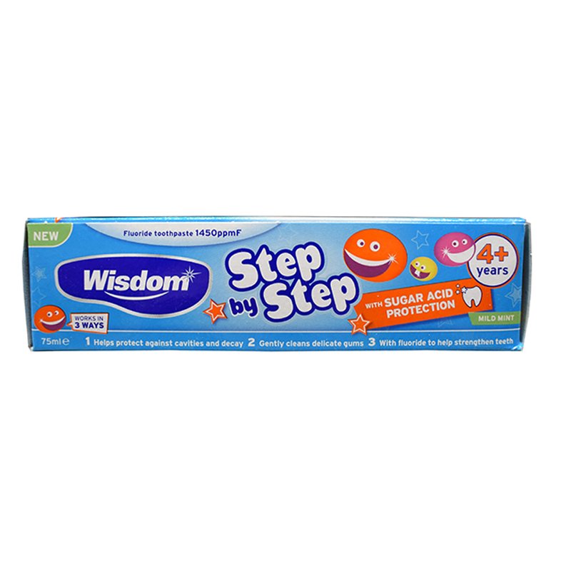 Wisdom Step By Step Mild Mint Toothpaste 4 Years 75ml