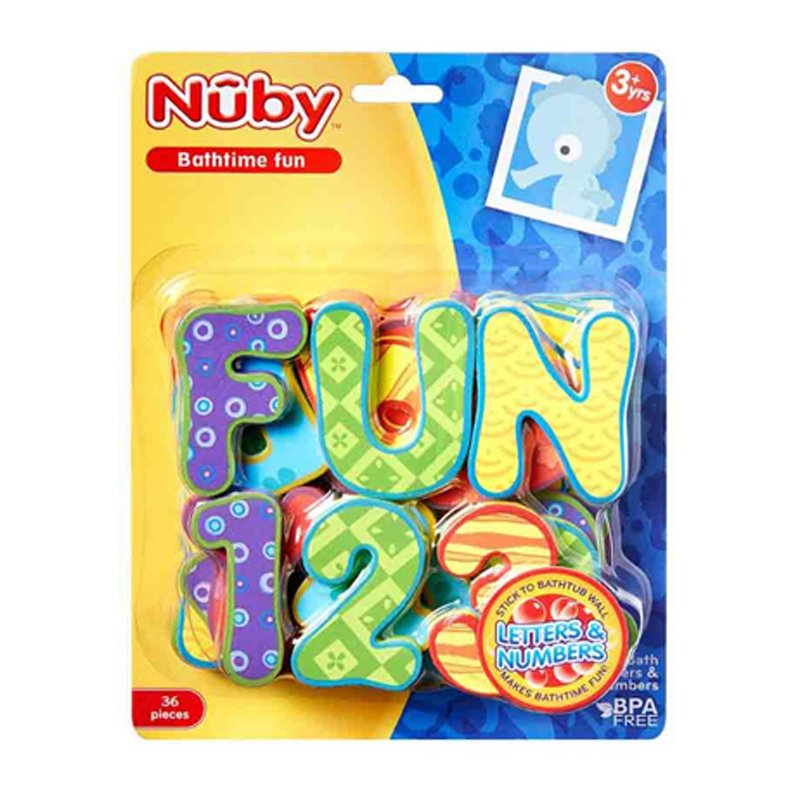 Nuby Bath Letters And Numbers 3 Years