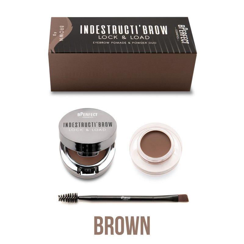 BPerfect Indestructibrow Lock And Load Eyebrow Pomade And Powder Duo Brown 4g
