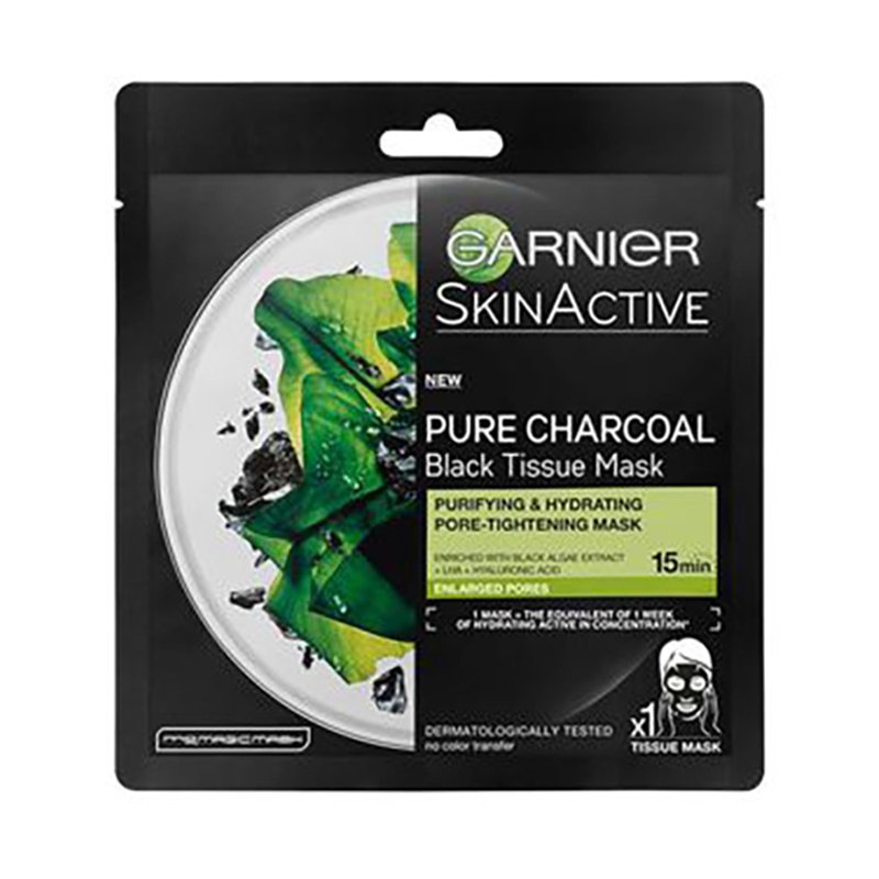 Garnier Skin Active Pure Charcoal Black Algae Tissue Mask 28g