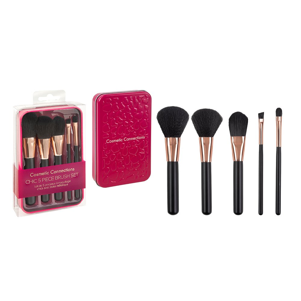 Royal Cosmetics Cosmetic Connections Chic 5pc Brush Set In Tin