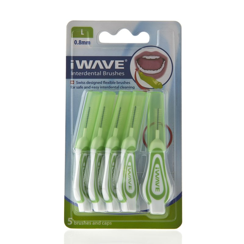 Curaprox iWave 0.80mm Green Interdental Brushes 5s