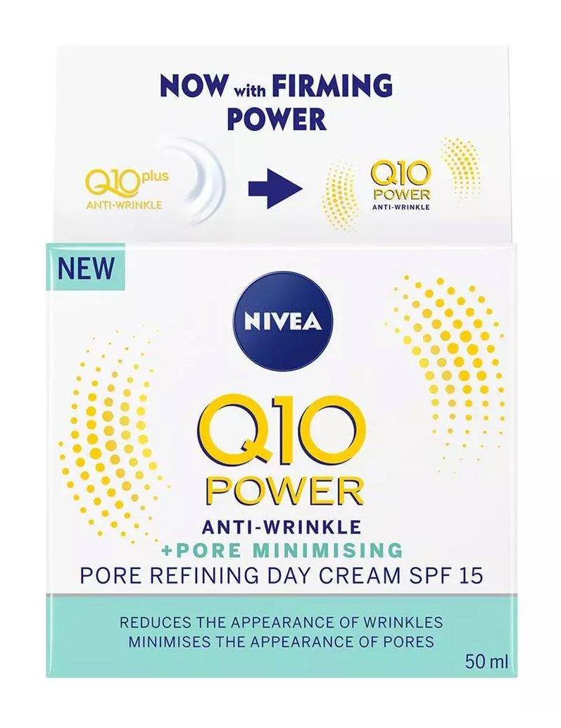 Nivea Q10 Power Anti Wrinkle And Firming Pore Refining Day Cream SPF15 50ml