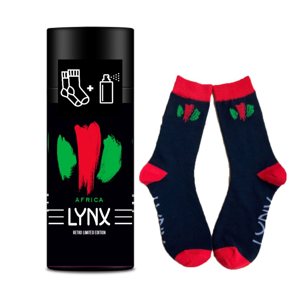 Lynx Africa Retro Can And Socks Giftset