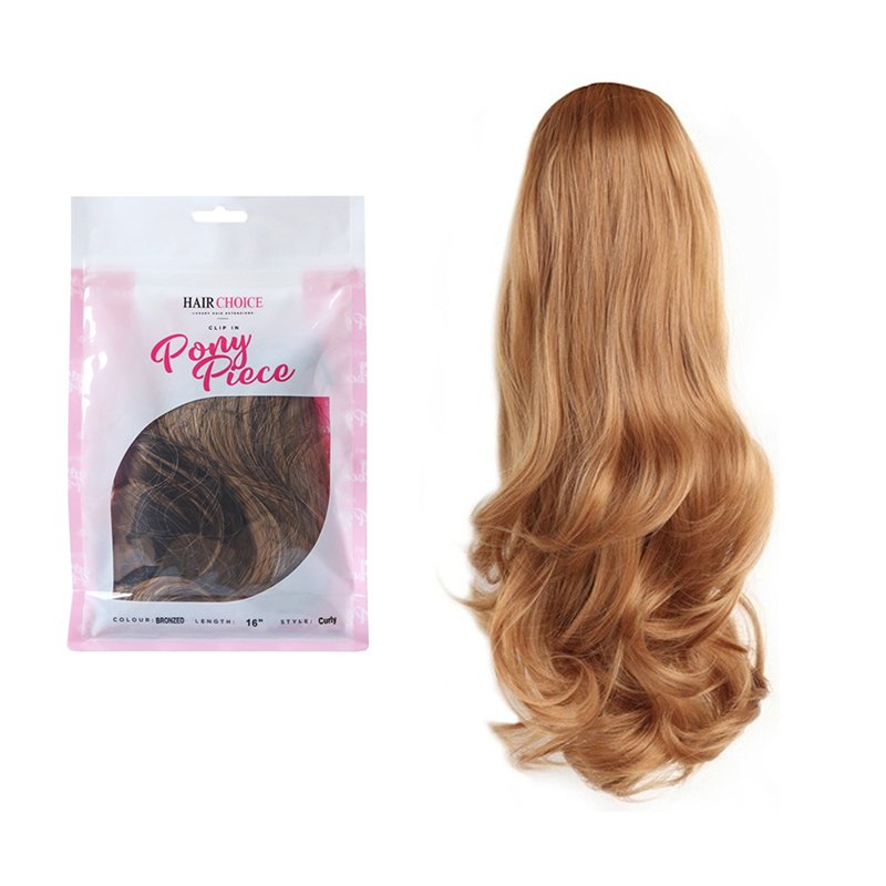 Hair Choice Pony Piece Luxury Synthetic Hair Extensions Amber 16inch Curly