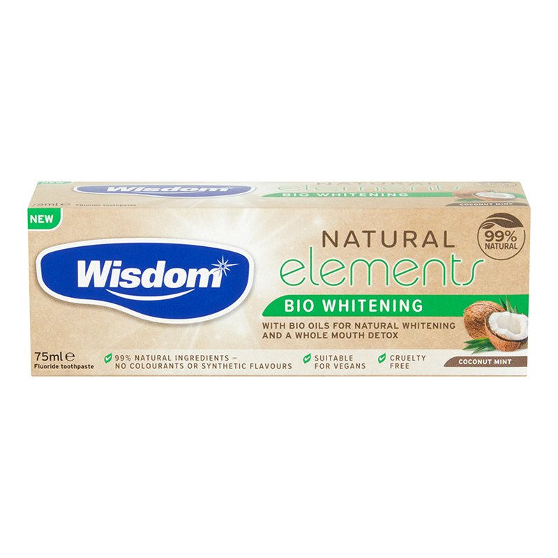 Wisdom Natural Elements And Whitening Coconut Mint Toothpaste 75ml