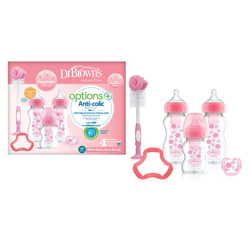 Dr Browns Options Plus Anti-Colic Pink Giftset