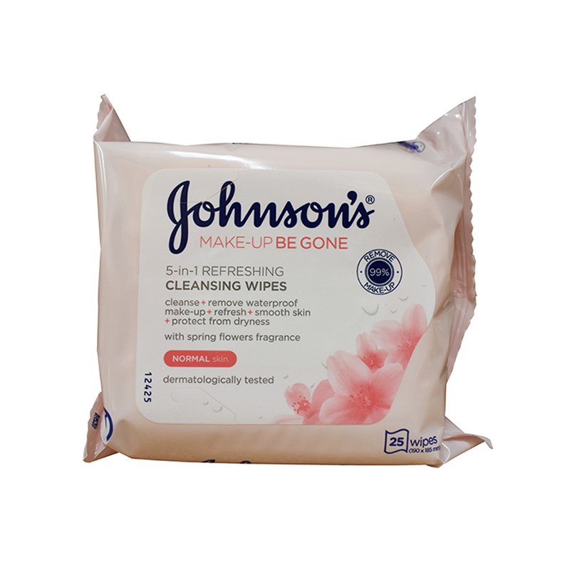 Johnsons Makeup Be Gone Refreshing Facial Wipes 25s