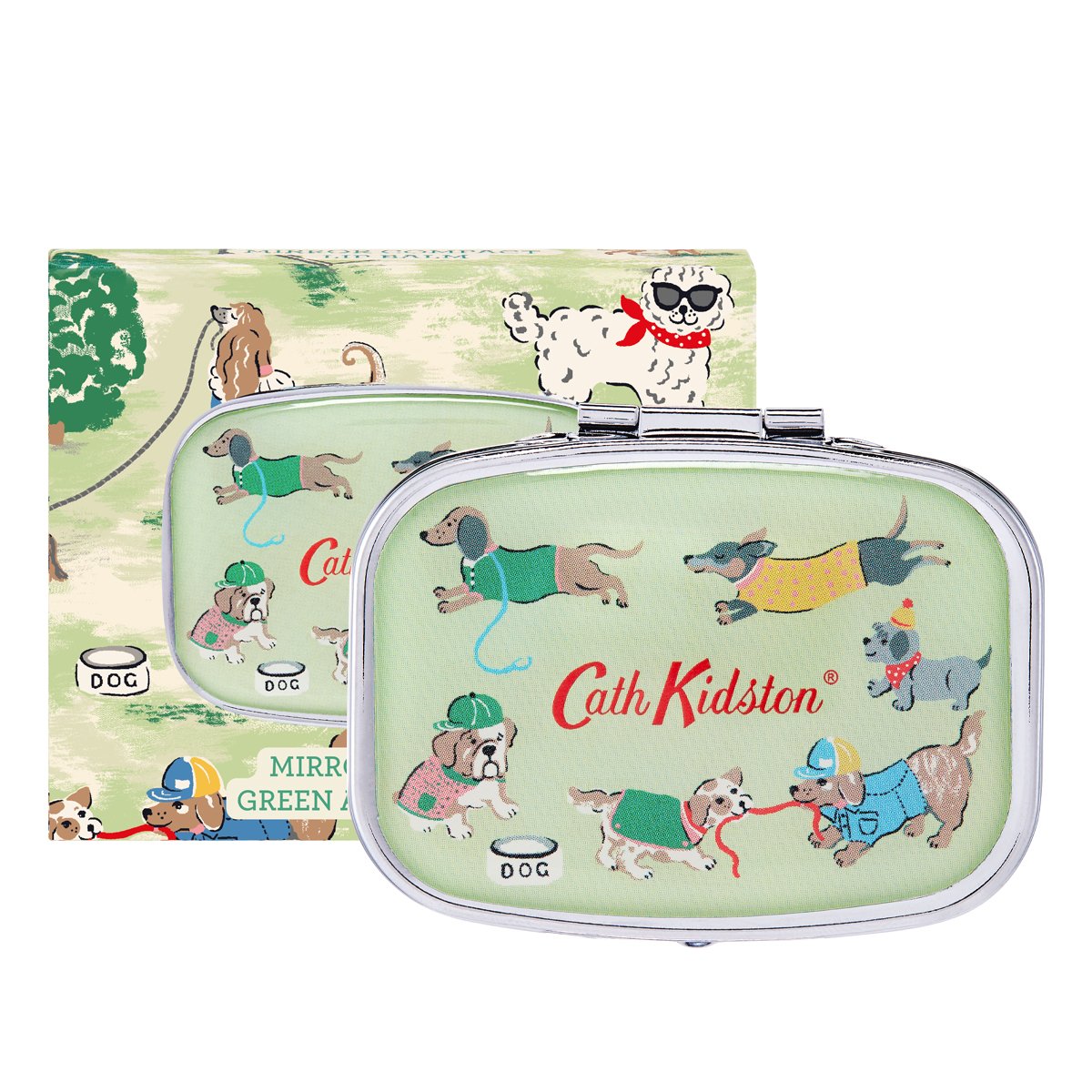 Cath Kidston Park Dogs Compact Mirror And 6g Lip Balm