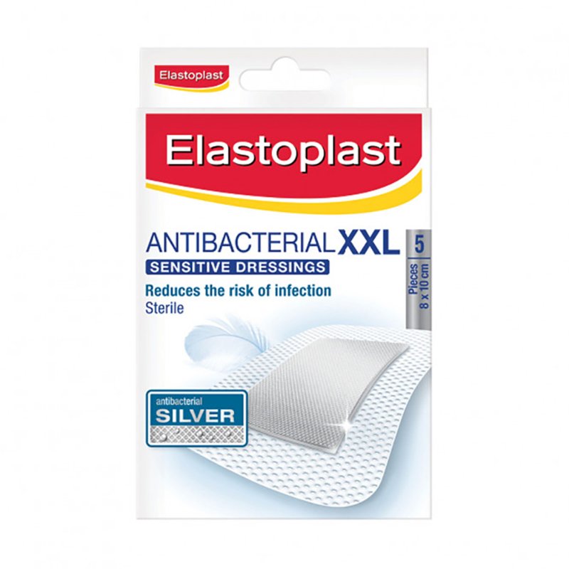 Elastoplast Anti Bacterial XXL Sensitive Dressing 5s