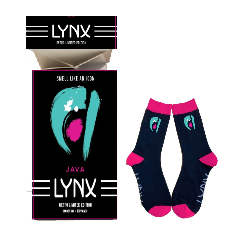 Lynx Java Retro Bodyspray And Socks Giftset