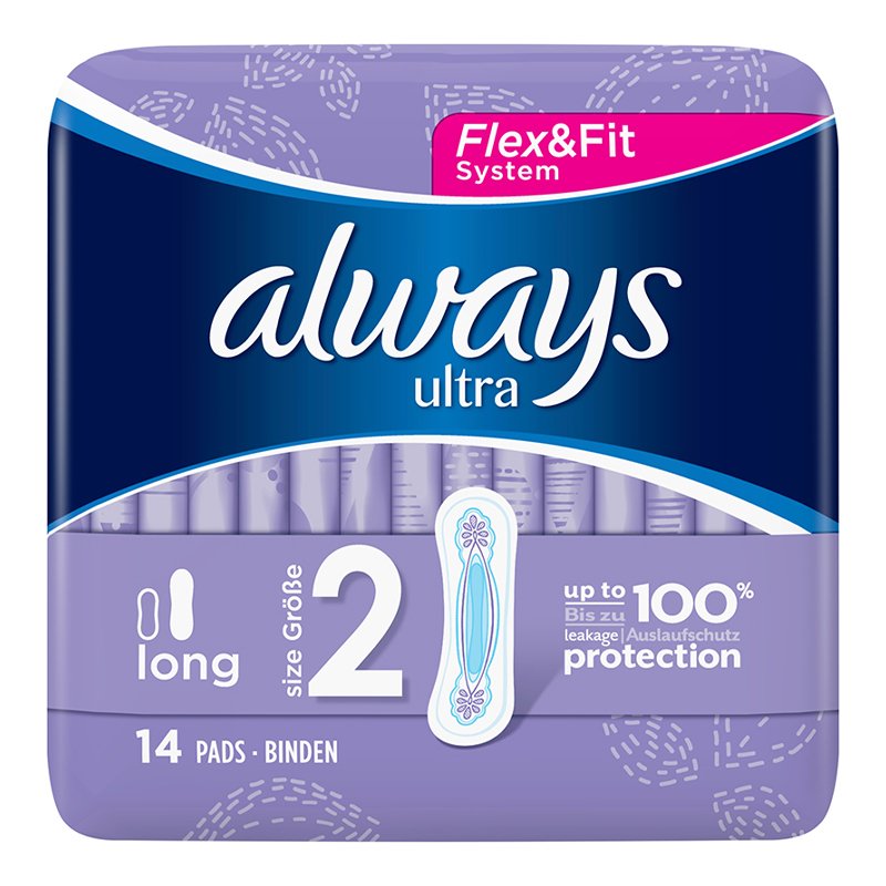 Always Ultra Long Sanitary Towels Size 2 14s