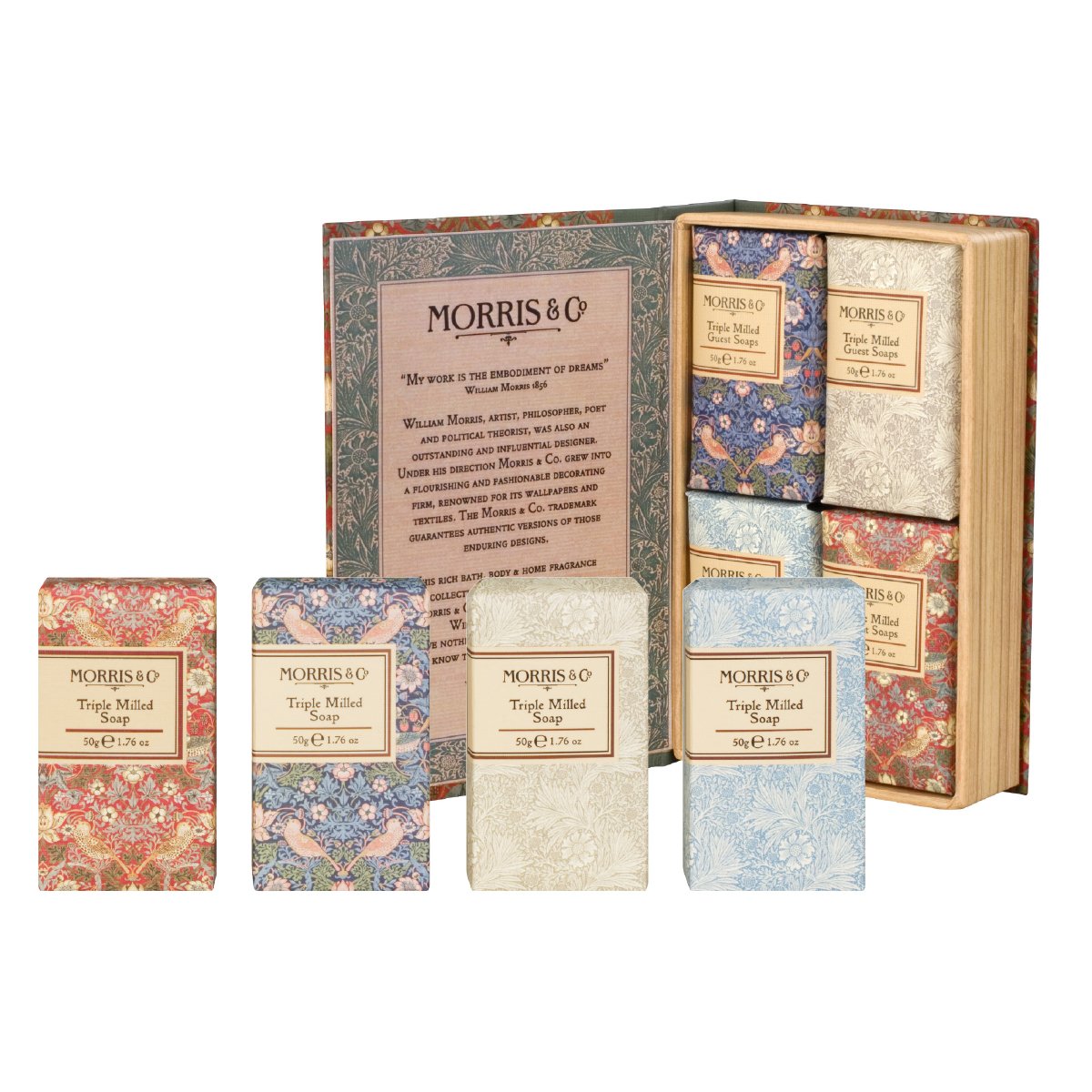 Heathcote And Ivory Morris And Co Strawberry Thief Guest Soaps