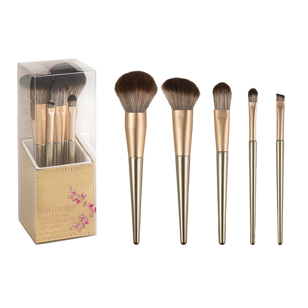 Royal Cosmetics Boutique Floral 5pc Brush Set And Holder