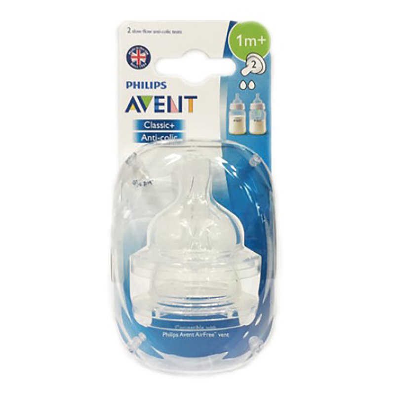 Avent Classic Variable Flow Twin Pack Teats 3 Months