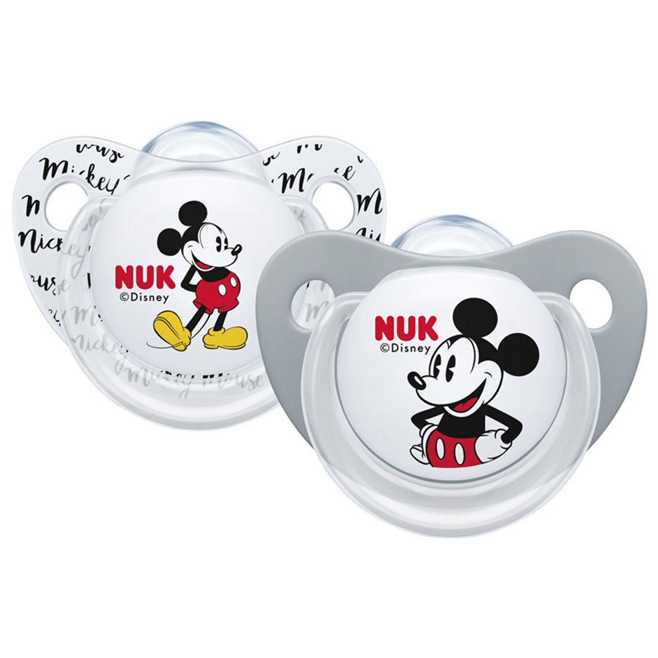 Nuk Disney Mickey And Minnie Twin Pack Soother Silicone Teat Size 1 0-6 Months