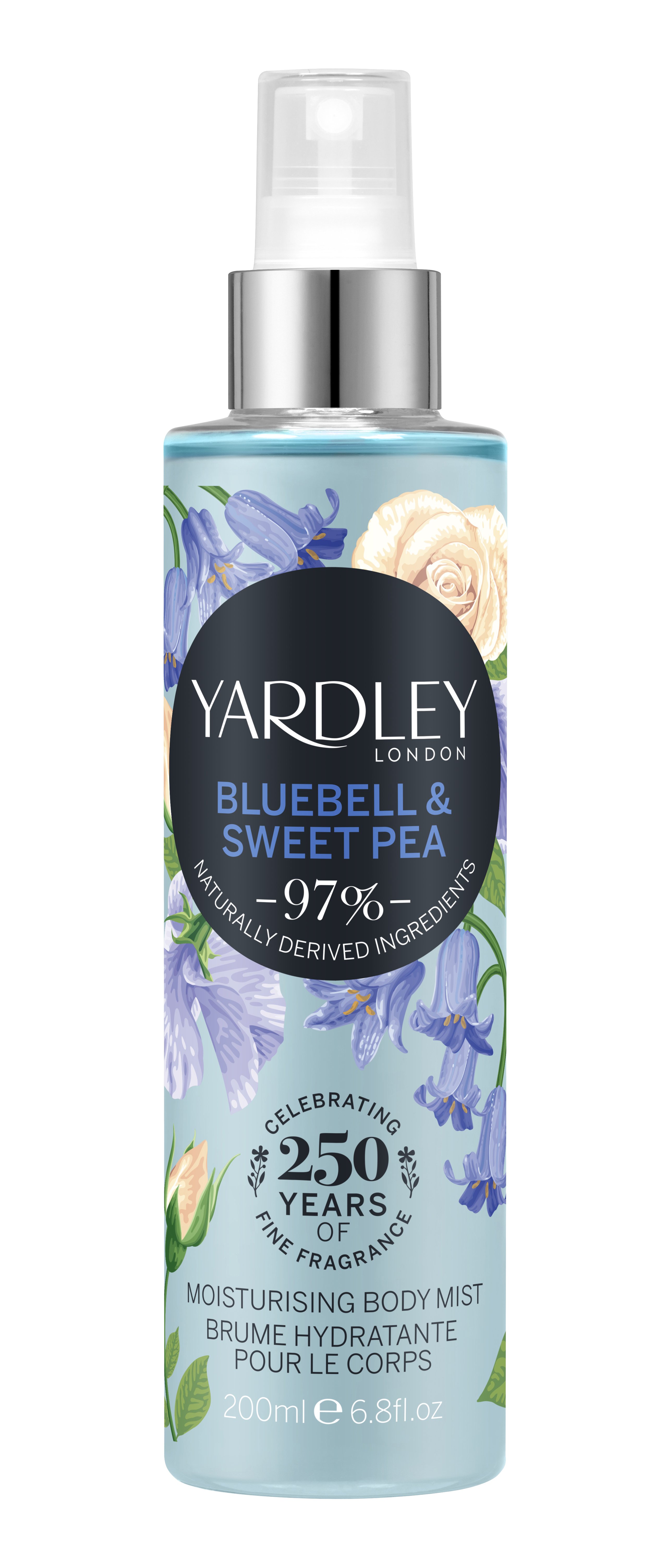 Yardley Bluebell And Sweet Pea 200ml Fragrance Mist