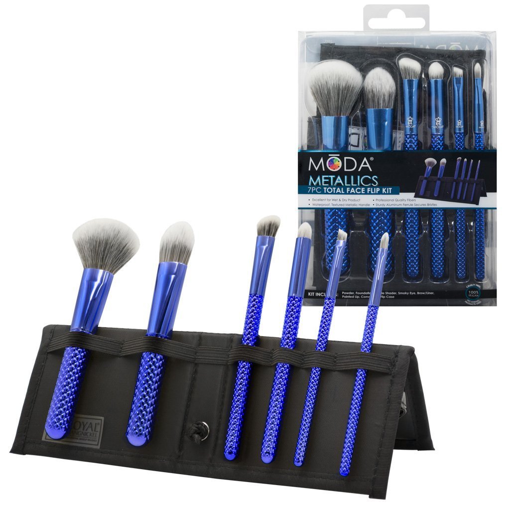 Moda Metallic Blue 7pc Total Face Flip Kit