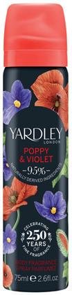 Yardley Poppy And Violet 75ml Body Spray