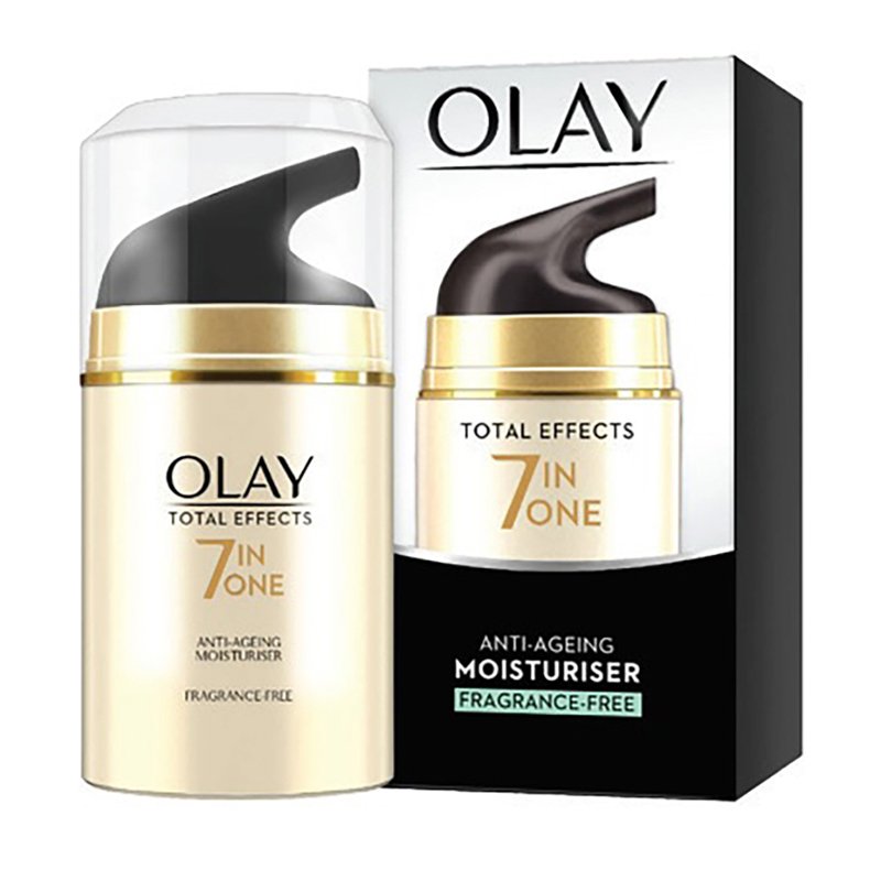Olay Total Effects 7 In 1 Anti Ageing Day Moisturiser Cream Fragrance Free 50ml