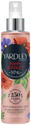 Yardley Poppy And Violet 200ml Fragrance Mist