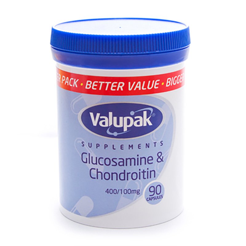 Valupak Bigger Value Supplements Glucosamine And Chondroitin 400-100Mg Tablets 90s