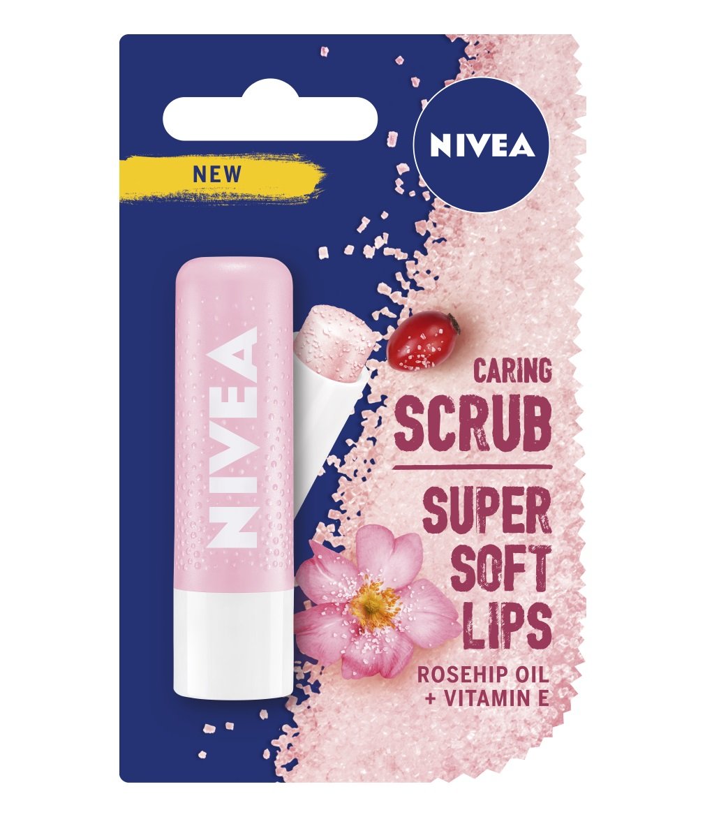 Nivea Rosehip And Vitamin E Lip Balm Scrub 4.8g