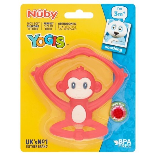 Nuby Yogis Silicone Teether 3 Months