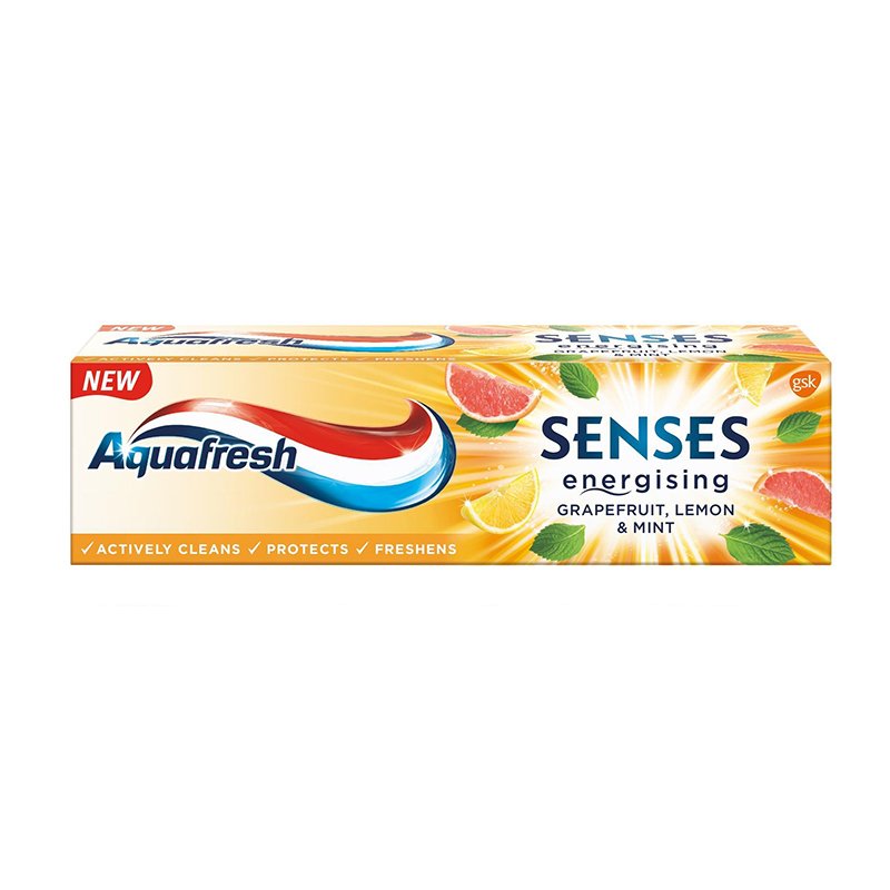 Aquafresh Senses Energising Grapefruit, Lemon And Mint Toothpaste 75ml