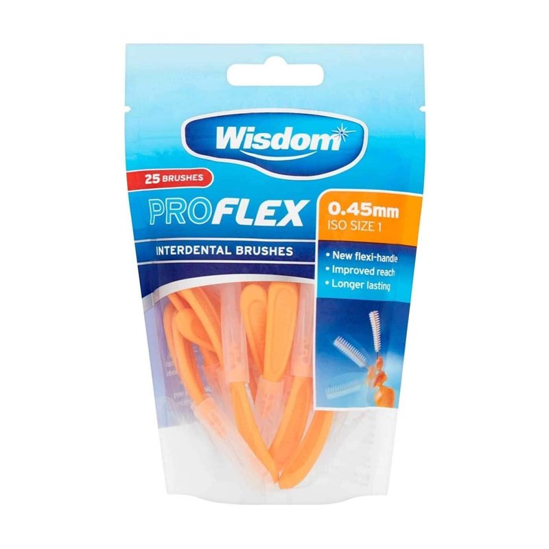 Wisdom Pro Flex Interdental Brush 0.45mm 25pack