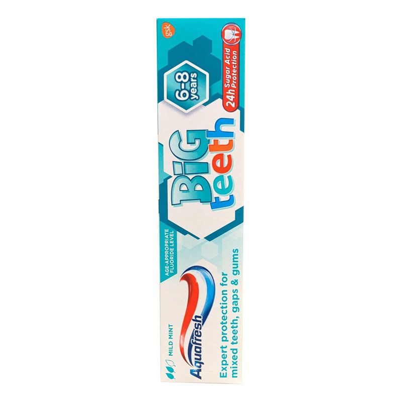 Aquafresh Big Teeth Fresh Mint Toothpaste 6-8 Years 50ml
