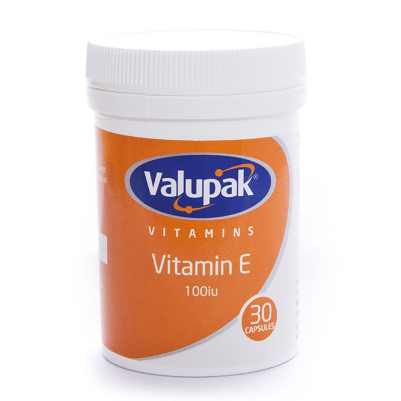 Valupak Vitamin Vitamin E 100Iu Capsules 30s
