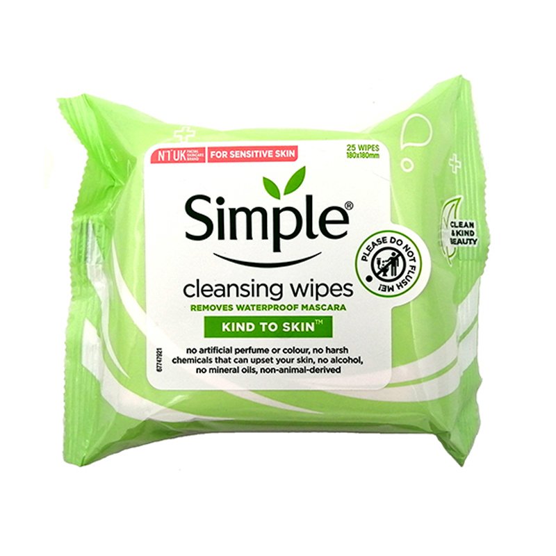 Simple Kind To Skin Cleansing Facial Wipes 25s