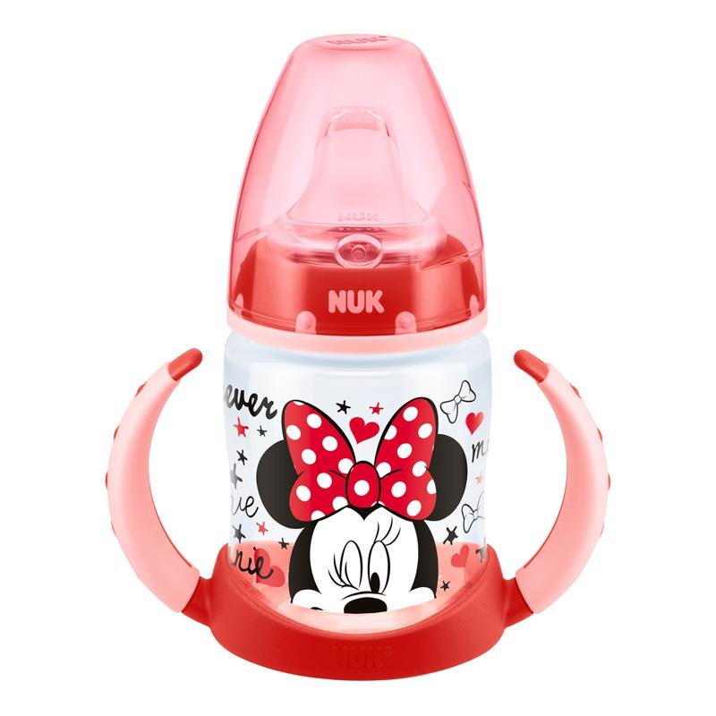 Nuk First Choice Disney Mickey And Minnie Red Learner Bottle 6-18 Months 150ml