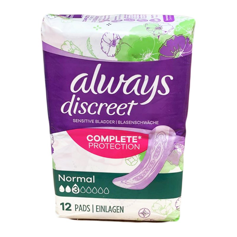 Always Discreet Normal Incontinence Pads 12s