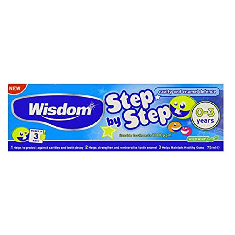 Wisdom Step By Step Mild Mint Toothpaste 0-3 Years 75ml