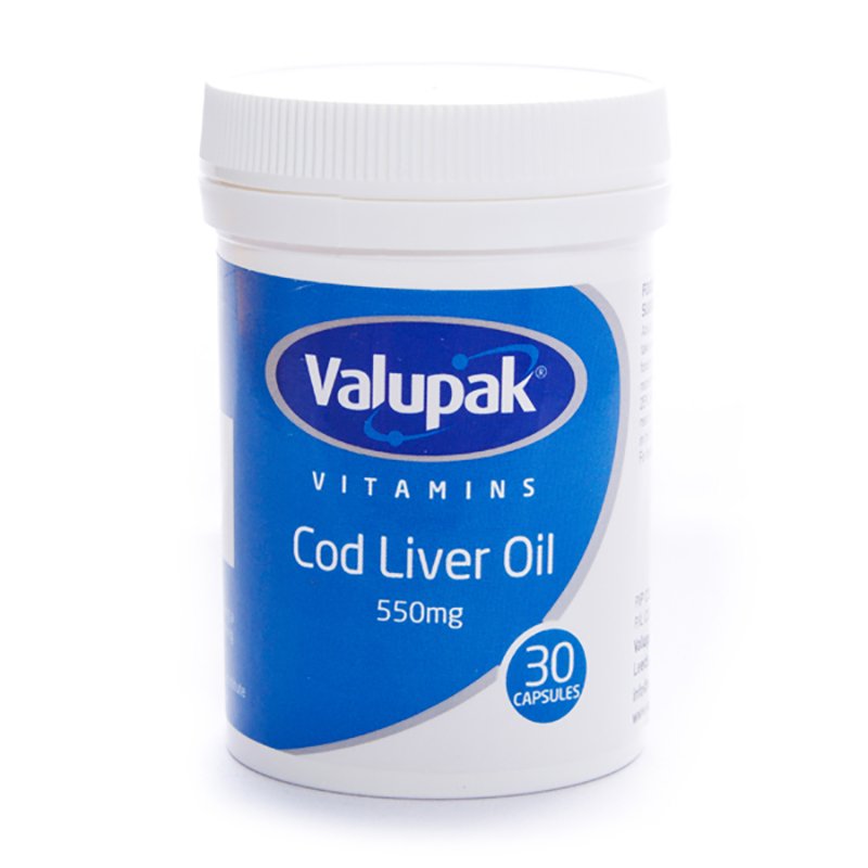 Valupak Vitamin Cod Liver Oil 550Mg Capsules 30s