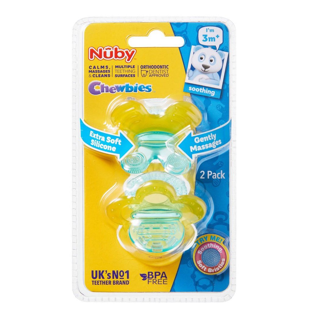 Nuby Chewbie Teether Twin Pack 3 Months
